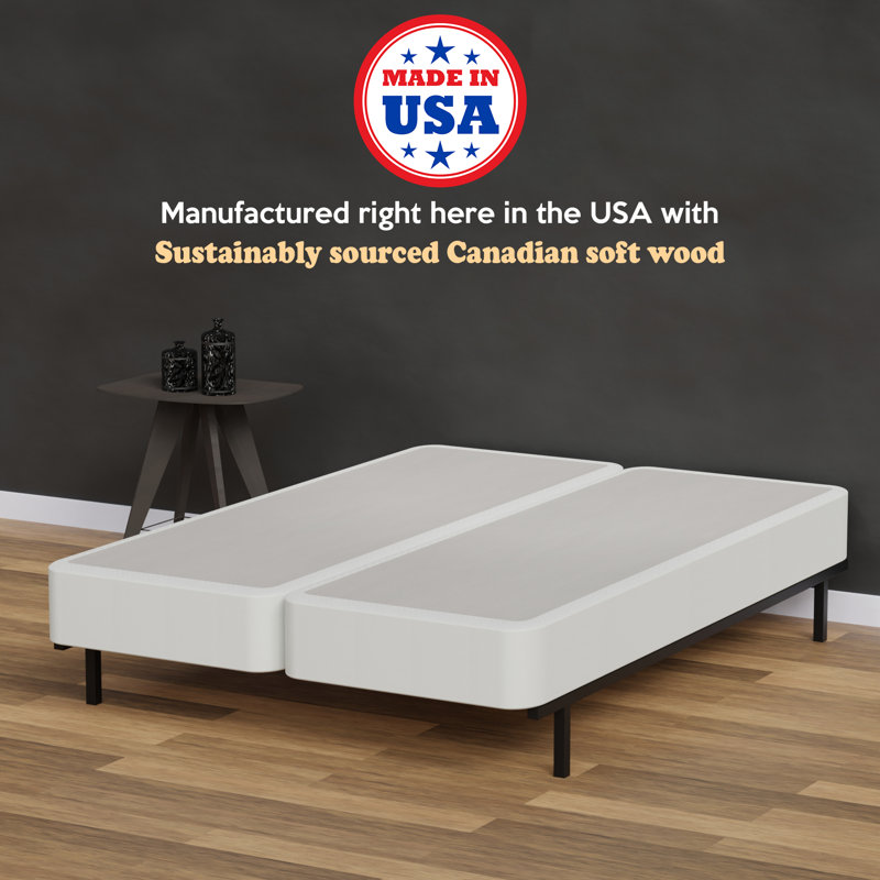 White Noise Split Wood Box Spring with Metal Frame Special Size Foundation Wayfair